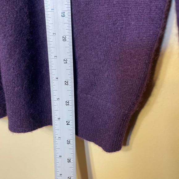 Purple V-Neck Women's Sweater - Picture 5 of 5